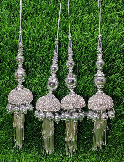 Indian Handmade Latkan Tassels for Saree Blouse Lehenga HandBags Hangings Dupatta Decoration Bridal Wedding dress for Women pair of 2 pcs