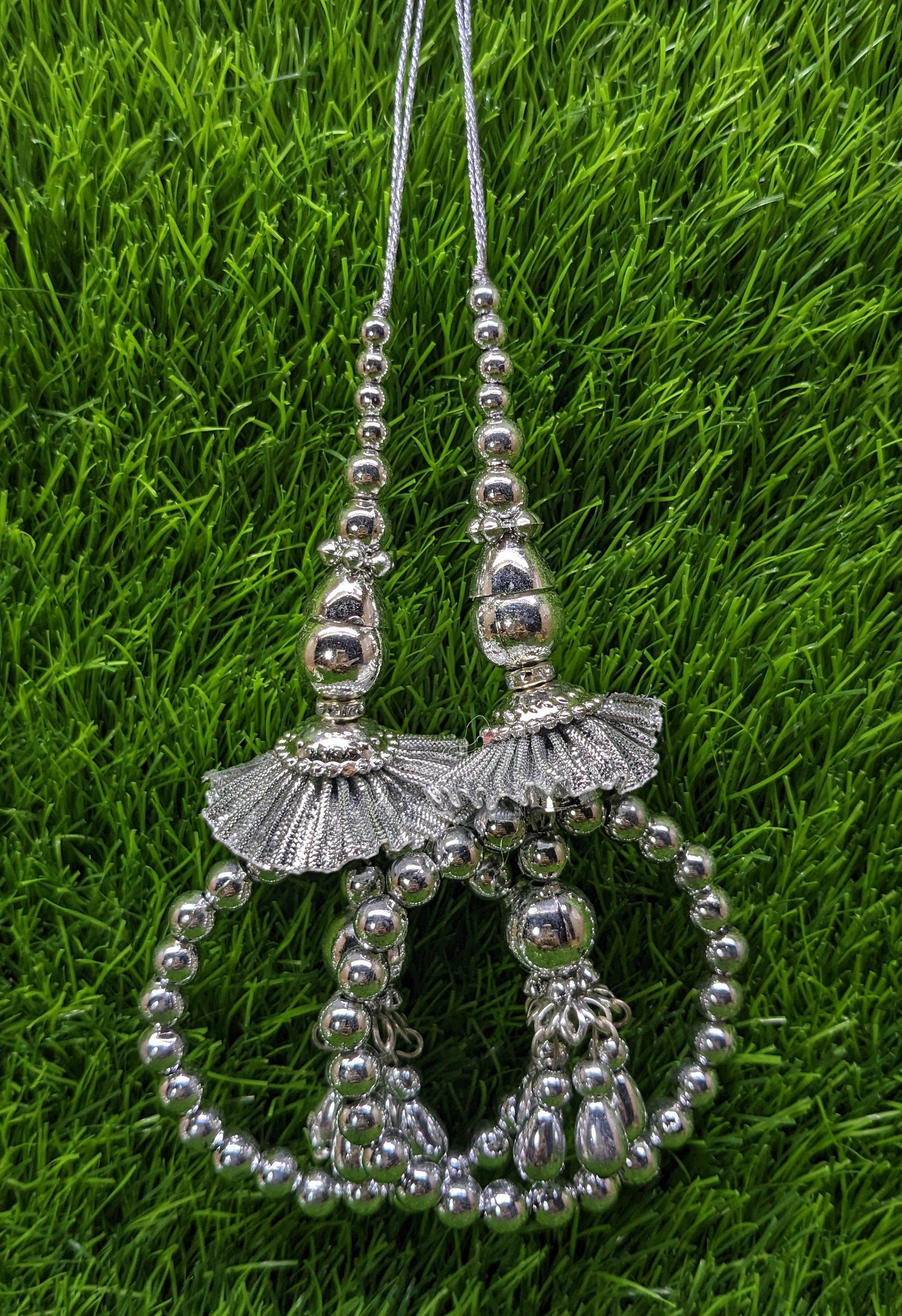 Indian Handmade Latkan Tassels for Saree Blouse Lehenga HandBags Hangings Dupatta Decoration Bridal Wedding dress for Women pair of 2 pcs