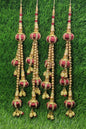 Indian Handmade Beaded Lahenga Latkan Tassels for Saree HandBags Hangings Dupatta Bridal Wedding dress for Women pair of 2 pcs