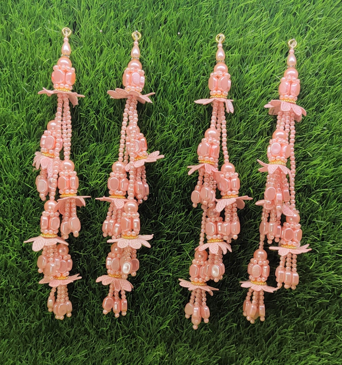 Indian Handmade Beaded Latkan for Saree Blouse Lehenga HandBags Dupatta Decoration Bridal Wedding dress for Women pair of 2 pcs