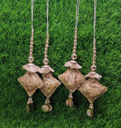 Indian Handmade Latkan for Saree Blouse Lehenga HandBags Dupatta Decoration Bridal Wedding dress for Women pair of 2 pcs