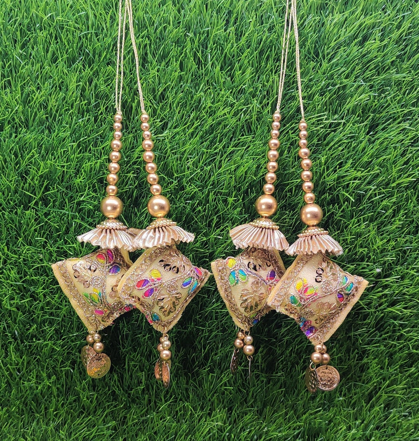 Indian Handmade Latkan for Saree Blouse Lehenga HandBags Dupatta Decoration Bridal Wedding dress for Women pair of 2 pcs