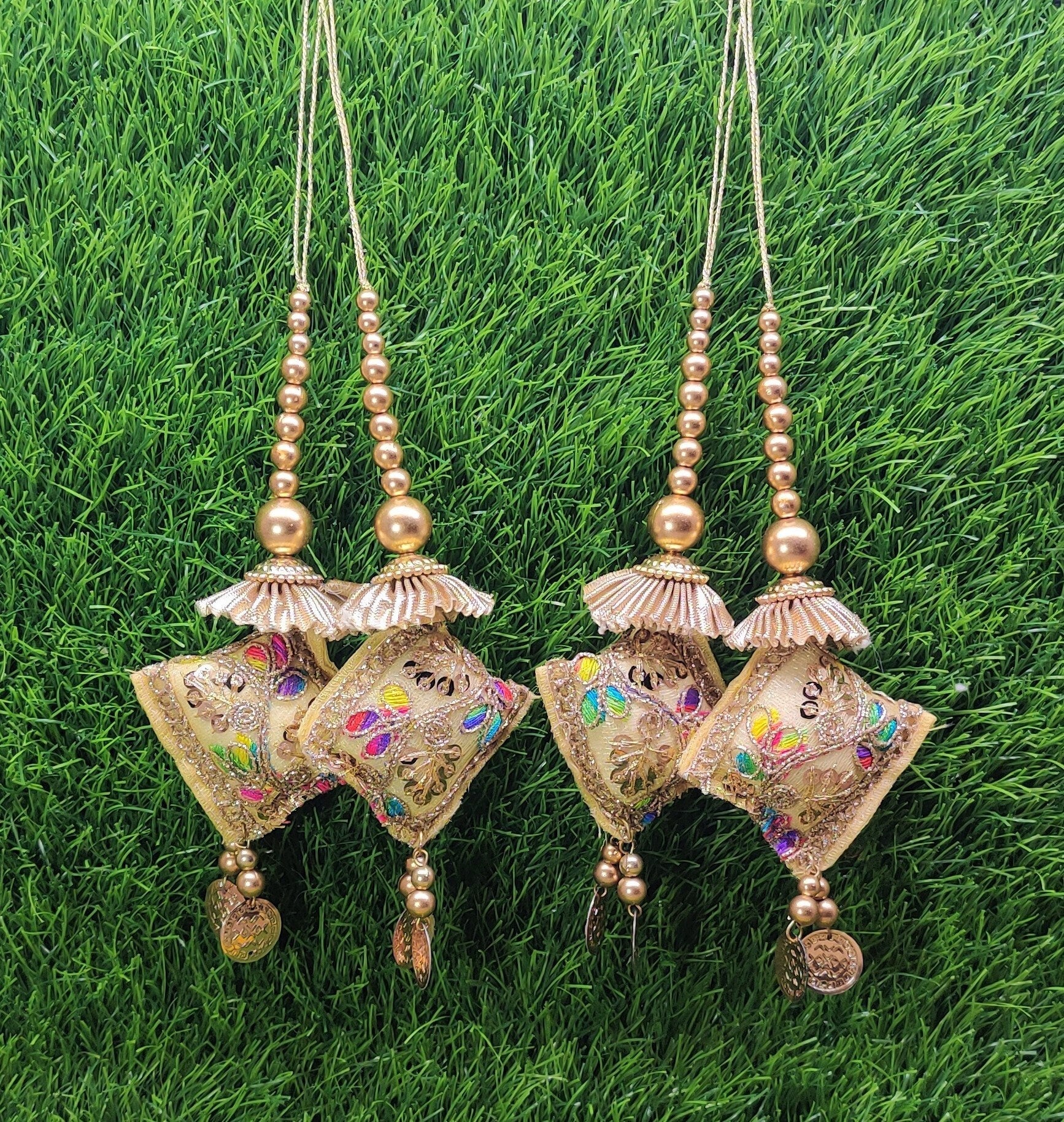 Indian Handmade Latkan for Saree Blouse Lehenga HandBags Dupatta Decoration Bridal Wedding dress for Women pair of 2 pcs