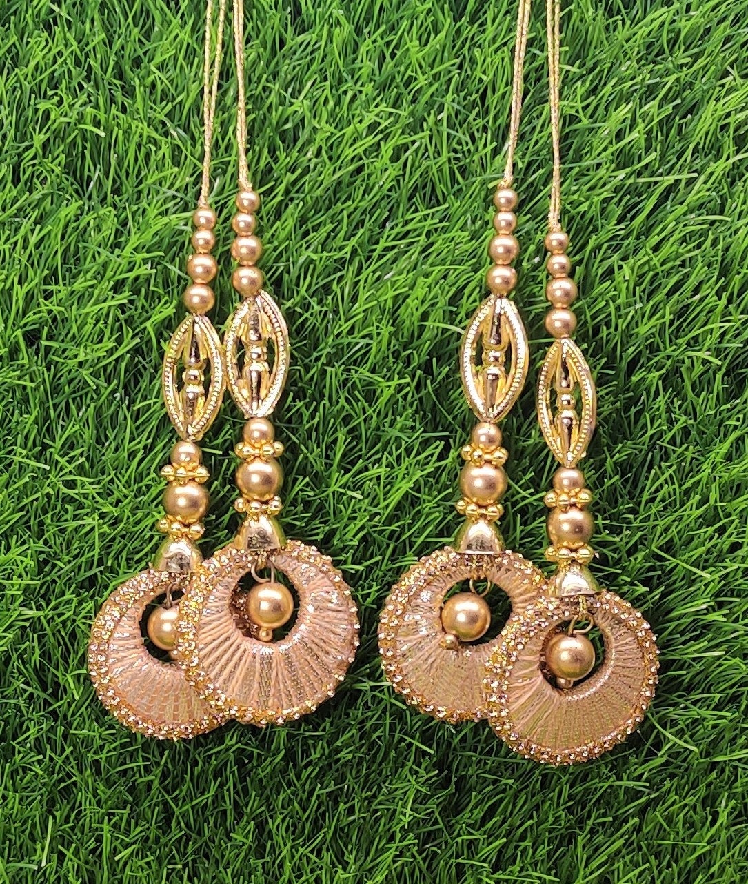 Indian Handmade Latkan for Saree Blouse Lehenga HandBags Dupatta Decoration Bridal Wedding dress for Women pair of 2 pcs