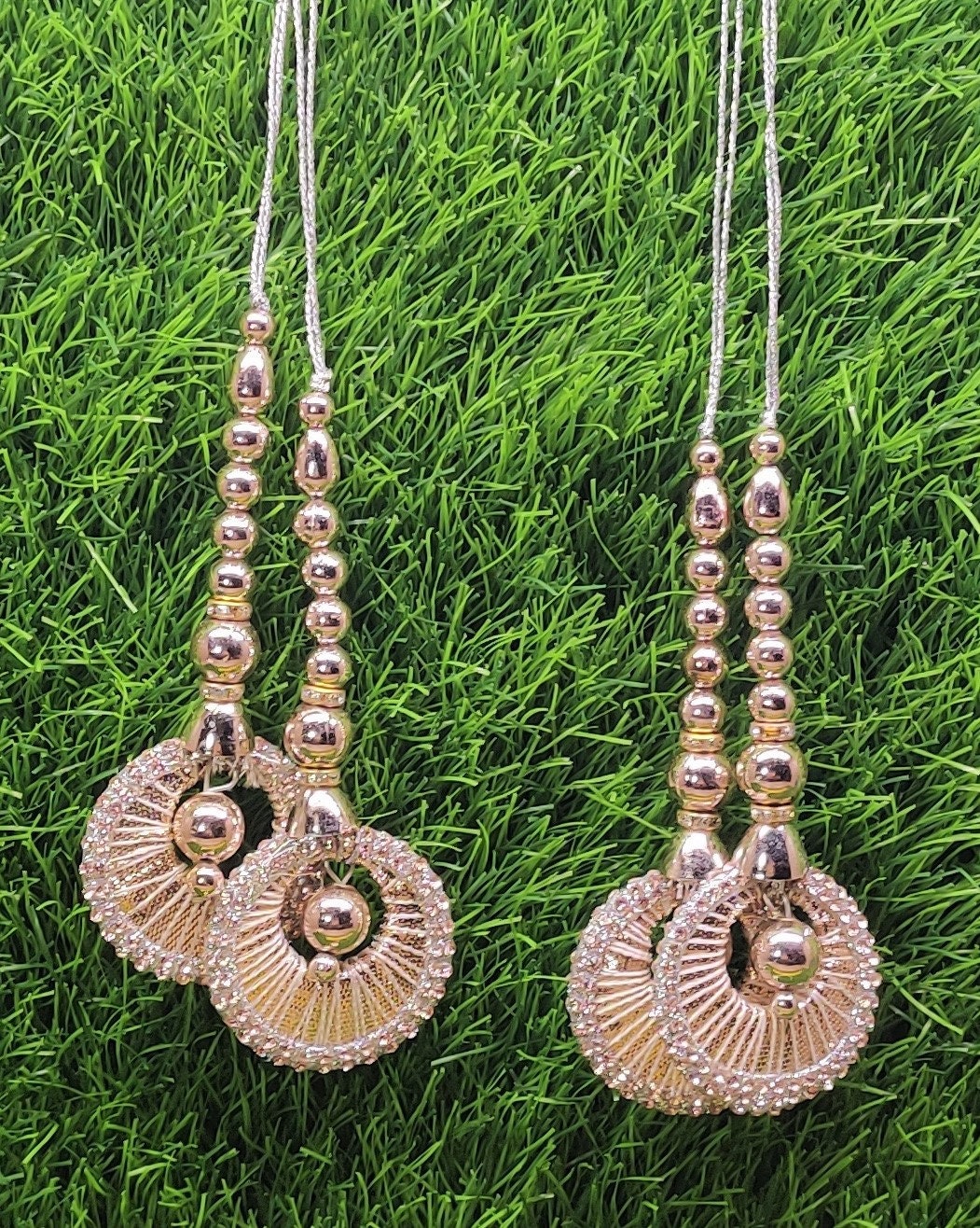 Indian Handmade Latkan for Saree Blouse Lehenga HandBags Dupatta Decoration Bridal Wedding dress for Women pair of 2 pcs