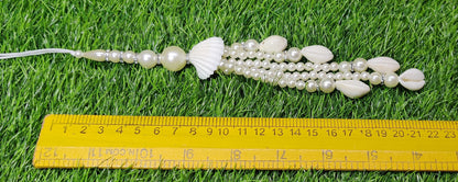 Indian Handmade White Pearl Latkan for Saree Blouse Lehenga HandBags Dupatta Decoration Bridal Wedding dress for Women pair of 2 pcs