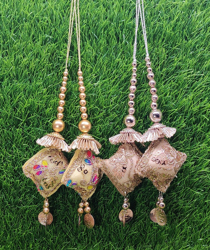 Indian Handmade Latkan for Saree Blouse Lehenga HandBags Dupatta Decoration Bridal Wedding dress for Women pair of 2 pcs
