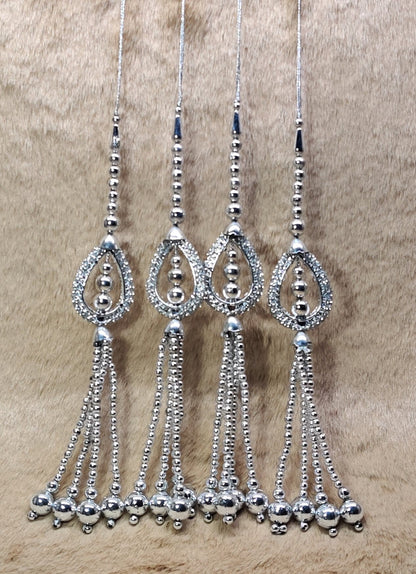 Indian Handmade Beaded Latkan Tassels for Saree Blouse HandBags Hangings Dupatta Bridal Wedding dress for Women pair of 2 pcs