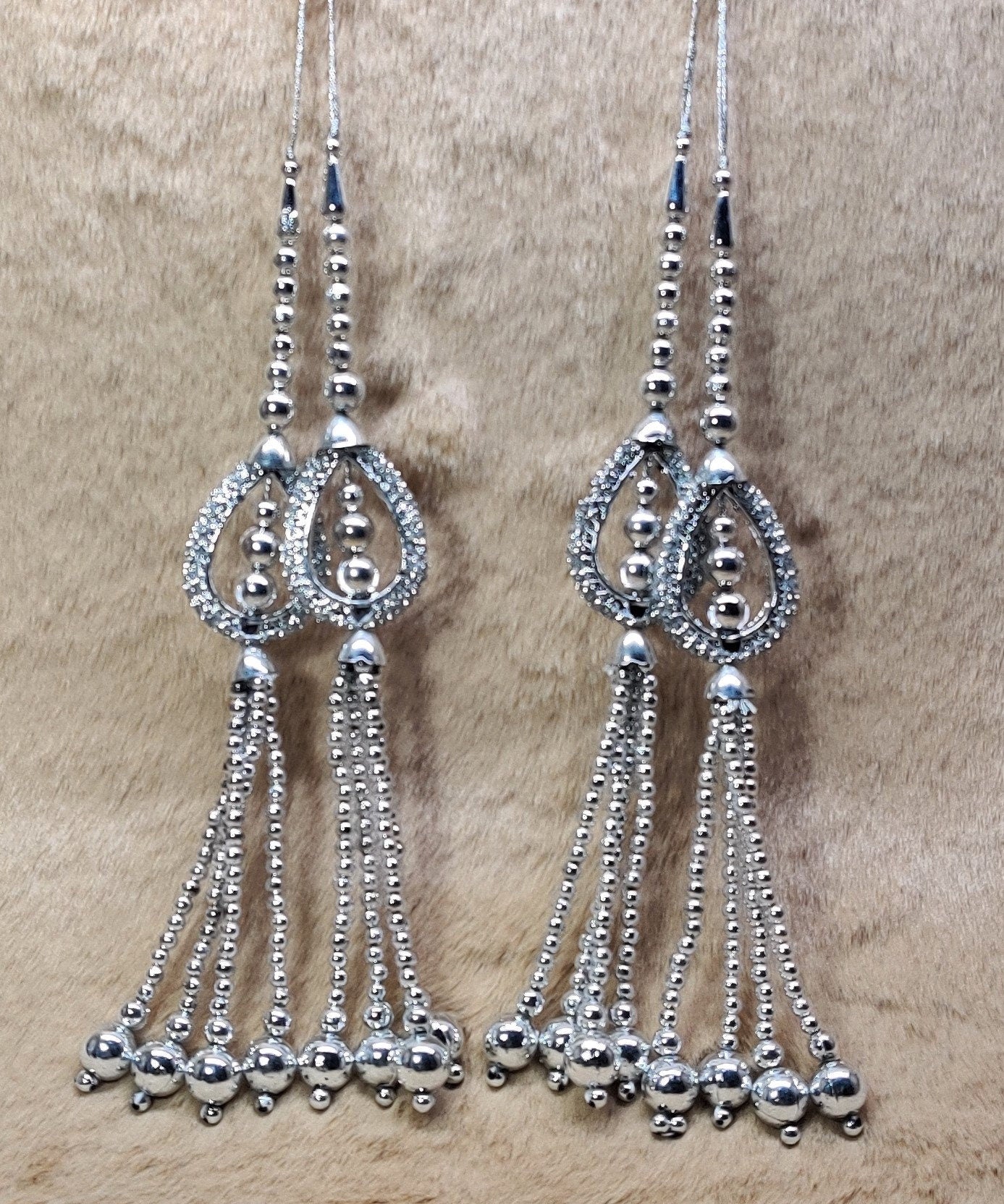 Indian Handmade Beaded Latkan Tassels for Saree Blouse HandBags Hangings Dupatta Bridal Wedding dress for Women pair of 2 pcs