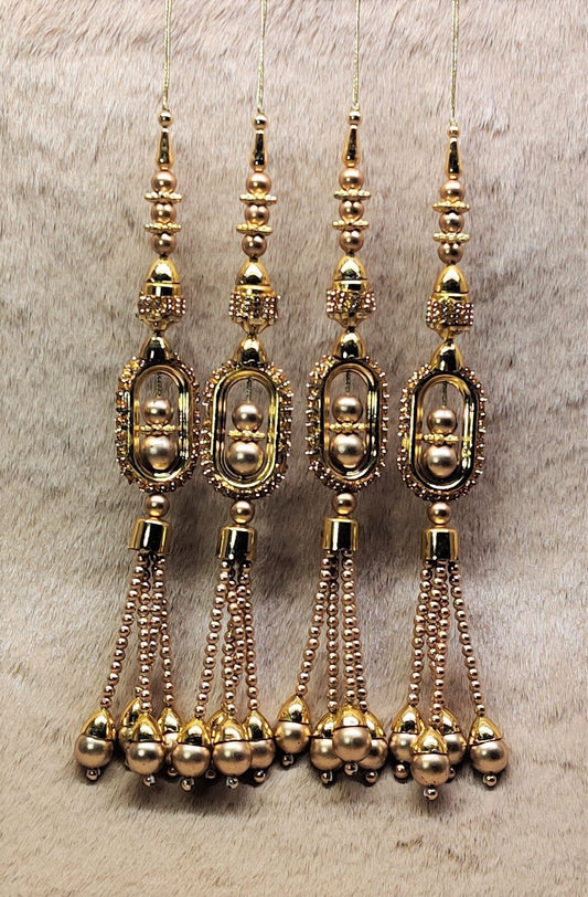Indian Handmade Beaded Latkan Tassels for Saree Blouse HandBags Hangings Dupatta Bridal Wedding dress for Women pair of 2 pcs