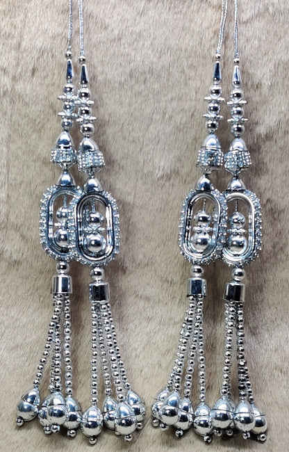 Indian Handmade Beaded Latkan Tassels for Saree Blouse HandBags Hangings Dupatta Bridal Wedding dress for Women pair of 2 pcs