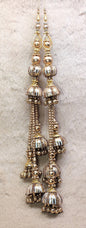 Indian Handmade Golden Beaded Lahenga Latkan Tassels for Saree HandBags Hangings Dupatta Bridal Wedding dress for Women pair of 2 pcs