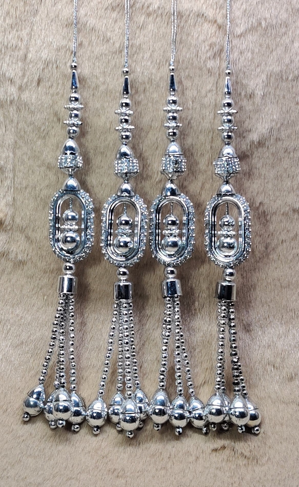 Indian Handmade Beaded Latkan Tassels for Saree Blouse HandBags Hangings Dupatta Bridal Wedding dress for Women pair of 2 pcs
