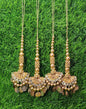 Indian Handmade Golden Latkan for Saree Blouse Lehenga HandBags Dupatta Decoration Bridal Wedding dress for Women pair of 2 pcs