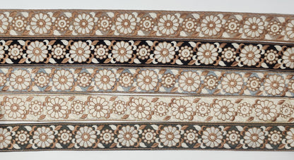 3 yard 4.0 cm wide Indian Saree Border Boho Lace Embroidery Ribbon Cushion Table runner curtains wedding Sewing Crafting Trim Headbands