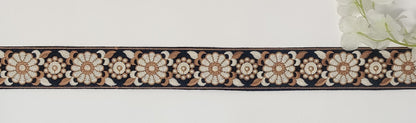 3 yard 4.0 cm wide Indian Saree Border Boho Lace Embroidery Ribbon Cushion Table runner curtains wedding Sewing Crafting Trim Headbands