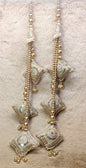 Indian Handmade Light Golden Beaded Lahenga Latkan Tassels for Saree HandBags Hangings Dupatta Bridal Wedding dress for Women pair of 2 pcs