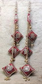 Indian Handmade Light Golden Beaded Lahenga Latkan Tassels for Saree HandBags Hangings Dupatta Bridal Wedding dress for Women pair of 2 pcs