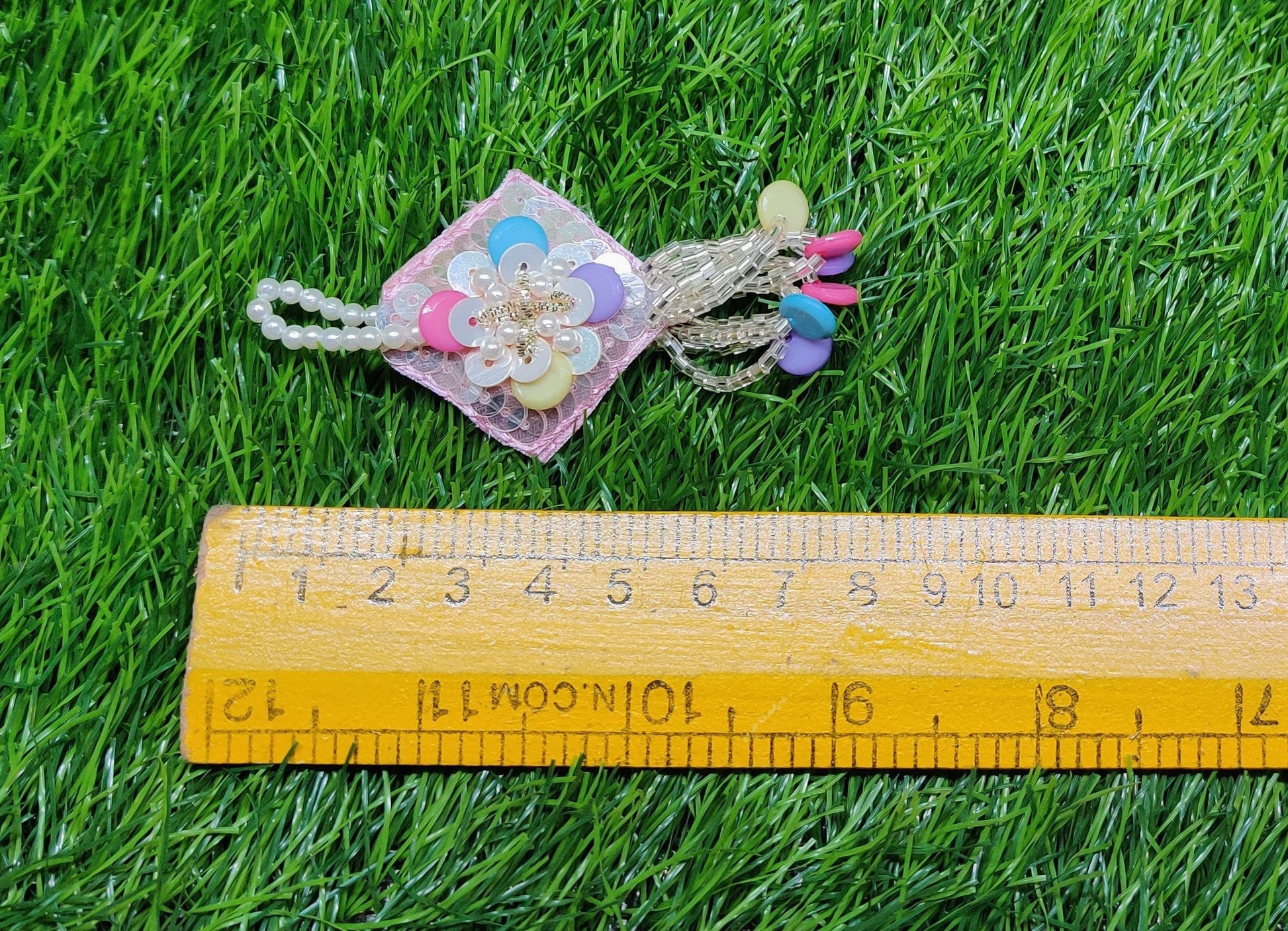 08 cm 2 pc pearl crystal beaded Tassels, home décor, lamp shades tassels, Hanging for Handbags, Indian Saree, Dupatta, Lehenga Blouse latkan