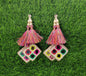 13 cm 2 pc Boho beaded Fringed Tassels, home décor, lamp shades tassels, Hanging for Handbags, Indian Saree, Dupatta, Lehenga Blouse latkan