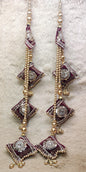 Indian Handmade Light Golden Beaded Lahenga Latkan Tassels for Saree HandBags Hangings Dupatta Bridal Wedding dress for Women pair of 2 pcs