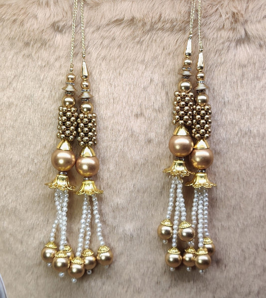 Indian Handmade Latkan for Saree Blouse Lehenga HandBags Dupatta Decoration Bridal Tassel Wedding dress for Women pair of 2 pcs