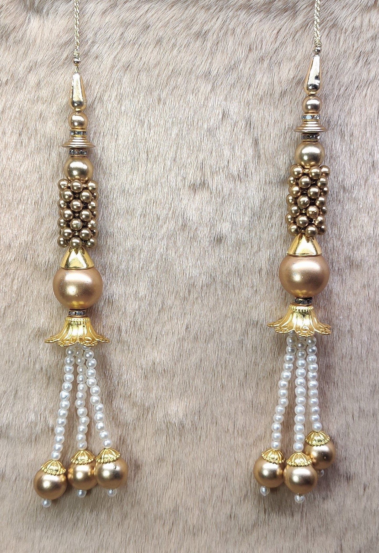 Indian Handmade Latkan for Saree Blouse Lehenga HandBags Dupatta Decoration Bridal Tassel Wedding dress for Women pair of 2 pcs