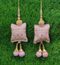Pink/ Yellow/ Green/ Lt Golden/ Hot Pink Cushion Beaded Tassels for Blouse Lahenga Sari, home décor, Latkan for Indian Saree, Dupatta