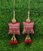 Pink/ Yellow/ Green/ Lt Golden/ Hot Pink Cushion Beaded Tassels for Blouse Lahenga Sari, home décor, Latkan for Indian Saree, Dupatta