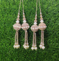 Lt Gold/ Rose Gold Pearl beaded Blouse Lahenga Latkan Tassels, home décor, hanging for Handbags, Indian Sewing Latkan for Saree, Dupatta