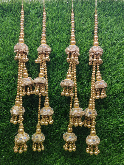 Gold/ Rose Gold/ Silver beaded Lahenga Latkan Tassels, home décor, hanging for Handbags, Indian Sewing Latkan for Saree, Dupatta