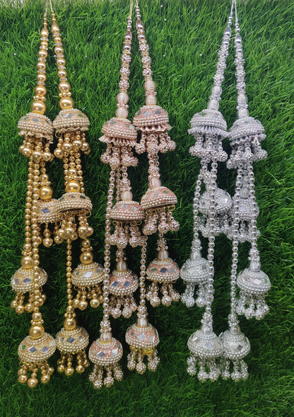 Gold/ Rose Gold/ Silver beaded Lahenga Latkan Tassels, home décor, hanging for Handbags, Indian Sewing Latkan for Saree, Dupatta