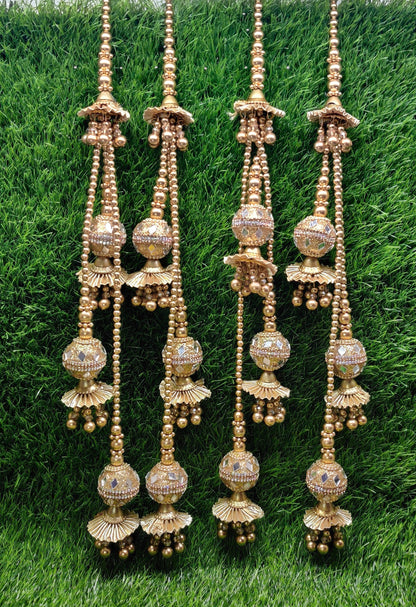 Silver/ Rose Gold/ Gold beaded Lahenga Latkan Tassels, home décor, hanging for Handbags, Indian Sewing Latkan for Saree, Dupatta