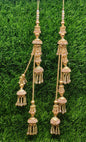 Golden Beaded Blouse Lahenga Latkan Tassels, home décor, hanging for Handbags, Indian Sewing Latkan for Saree, Dupatta