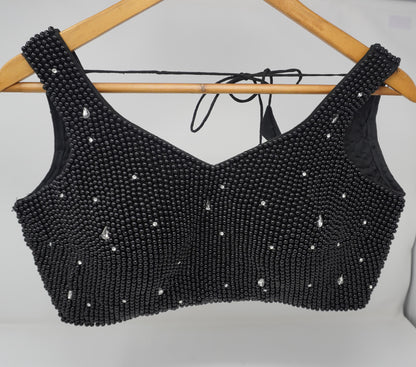 Designer Blouse, Black color, heavy Beaded, Ready to wear, Best seller, Indian Bridal Saree Blouse, Christmas, latest design for women