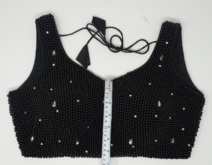 Designer Blouse, Black color, heavy Beaded, Ready to wear, Best seller, Indian Bridal Saree Blouse, Christmas, latest design for women