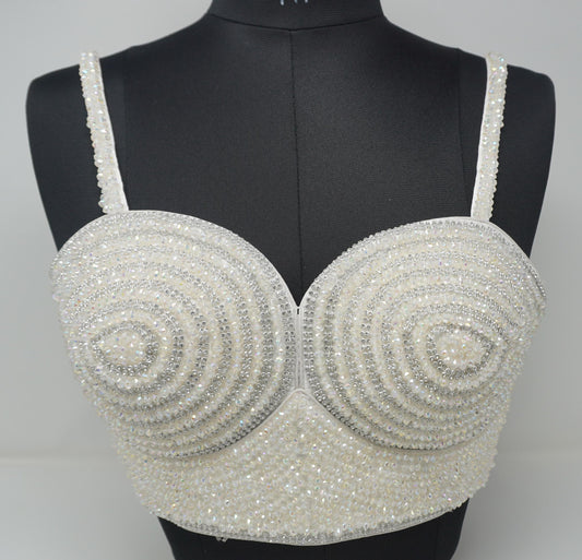 Designer Blouse, White color, Crystal Beaded, Ready to wear, Best seller, Indian Bridal Saree Blouse, Christmas, latest design for women