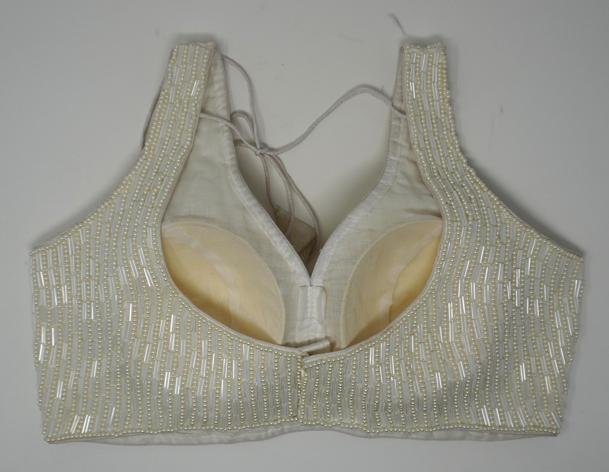 Designer Blouse, White color, heavy Beaded, Ready to wear, Best seller, Indian Bridal Saree Blouse, Christmas, latest design for women