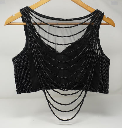 Designer Blouse, Black color, Heavy Beaded, Ready to wear, Best seller, Indian Bridal Saree Blouse, Christmas, latest design for women