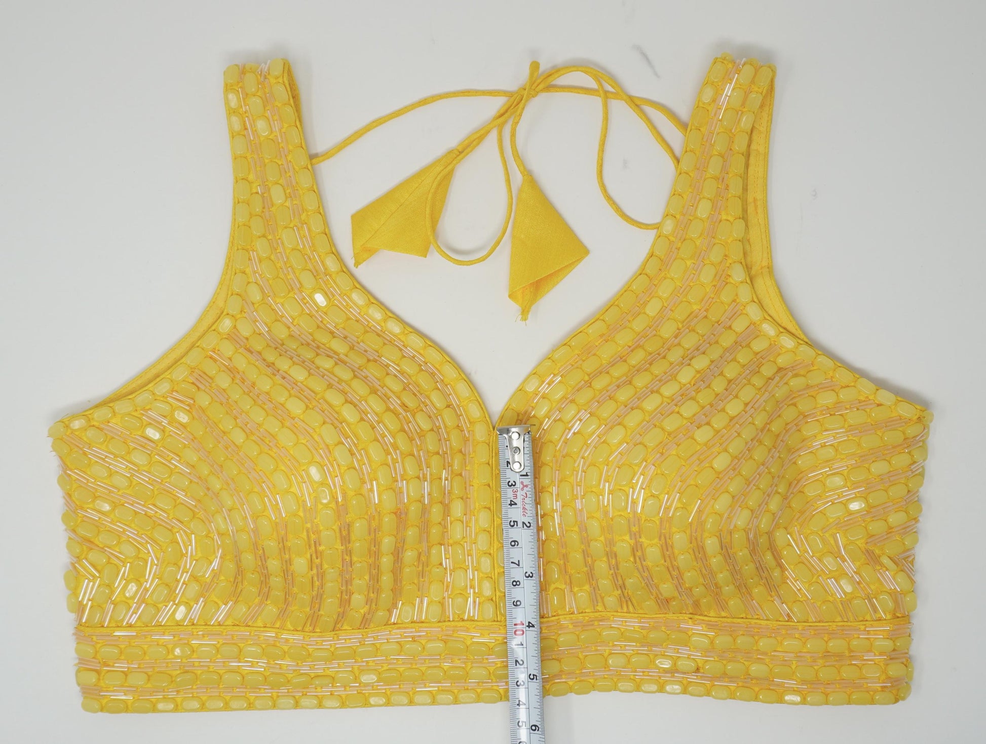 Designer Blouse, Pale Yellow color, heavy Beaded, Ready to wear, Best seller, Indian Bridal Saree Blouse, Christmas, latest design for women