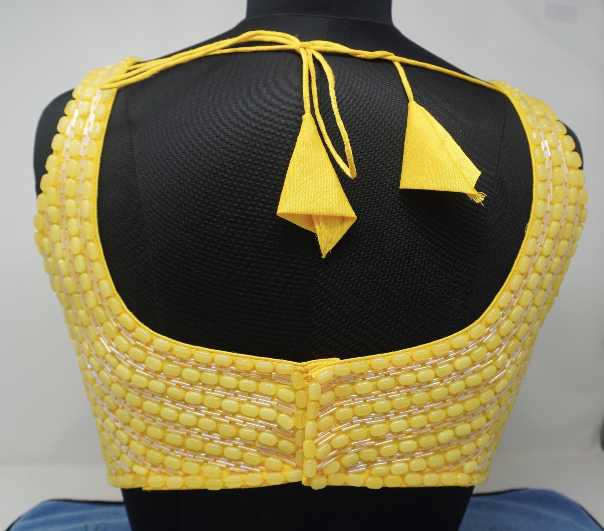 Designer Blouse, Pale Yellow color, heavy Beaded, Ready to wear, Best seller, Indian Bridal Saree Blouse, Christmas, latest design for women