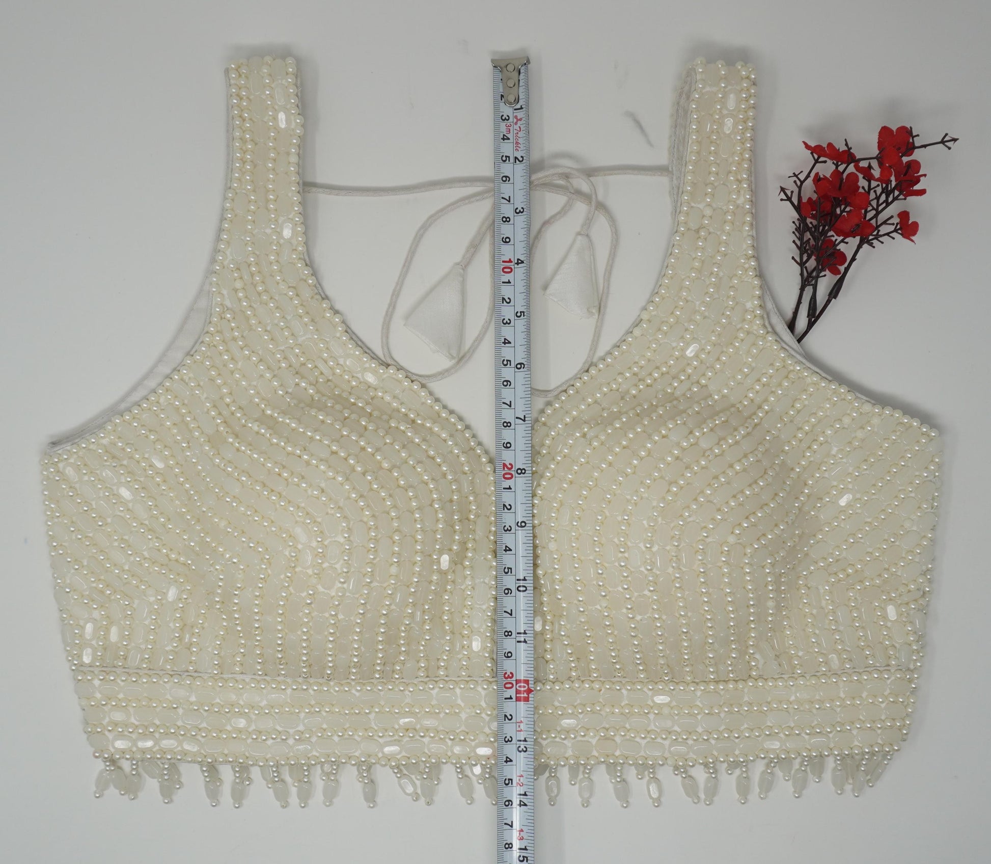 Designer Blouse, White color, heavy Beaded, Ready to wear, Best seller, Indian Bridal Saree Blouse, Christmas, latest design for women