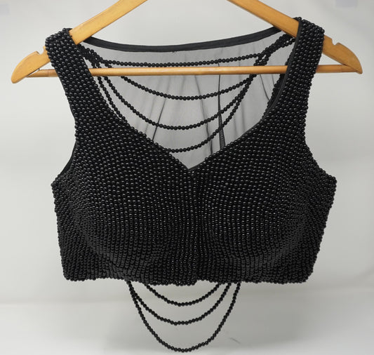 Designer Blouse, Black color, Heavy Beaded, Ready to wear, Best seller, Indian Bridal Saree Blouse, Christmas, latest design for women