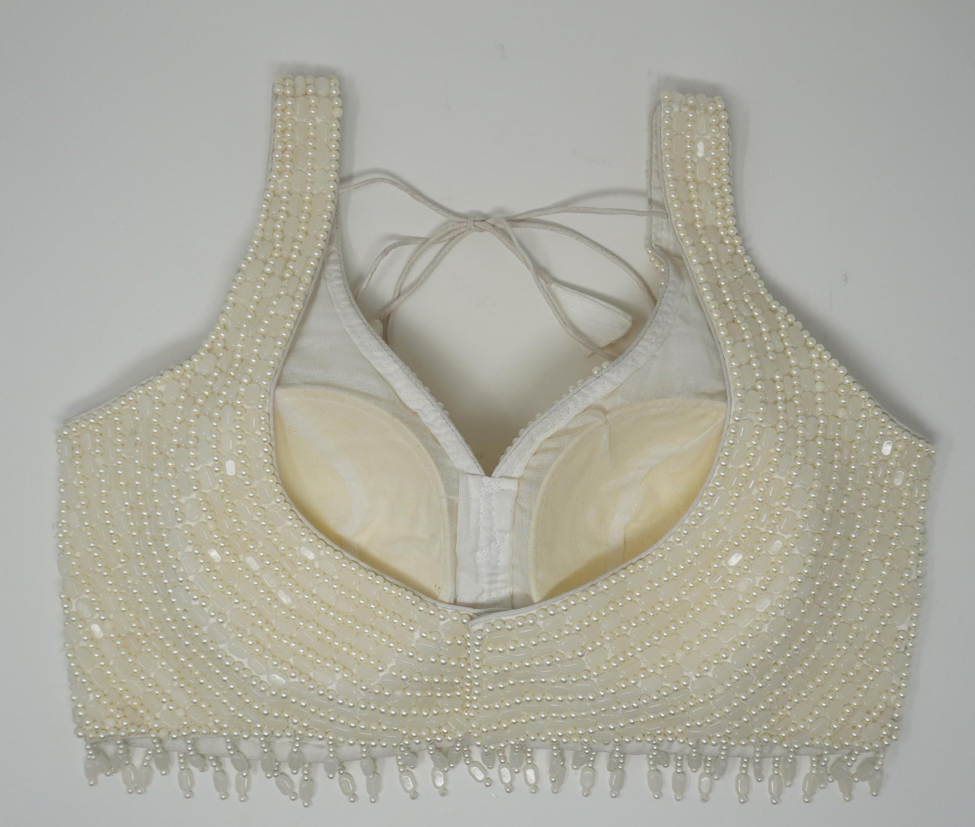 Designer Blouse, White color, heavy Beaded, Ready to wear, Best seller, Indian Bridal Saree Blouse, Christmas, latest design for women