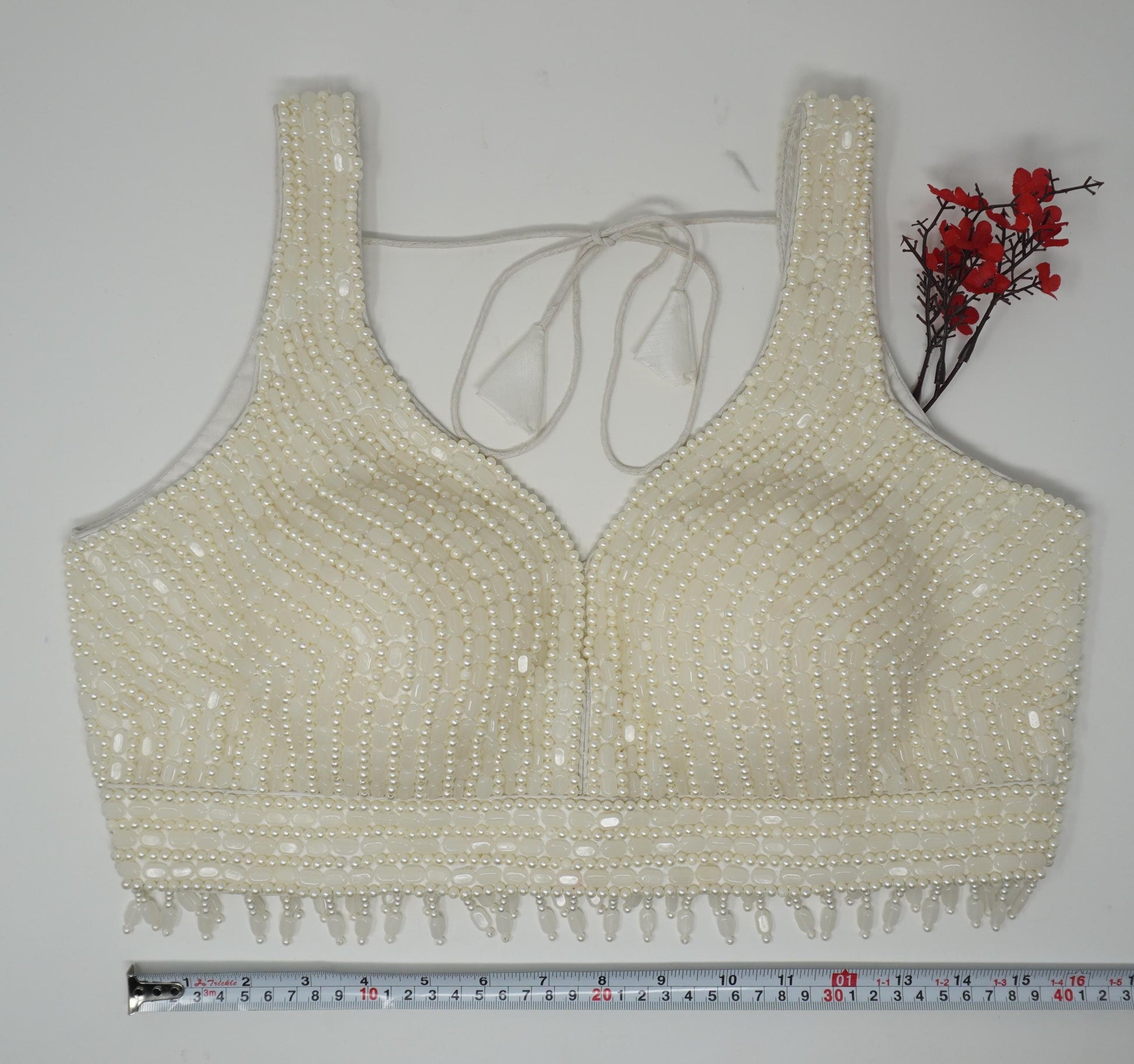 Designer Blouse, White color, heavy Beaded, Ready to wear, Best seller, Indian Bridal Saree Blouse, Christmas, latest design for women