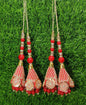 Gold/ Maroon/ Red Indian Beaded Tassel for Saree Blouse Lehenga Embellished HandBags Dupatta Decorative dress Latkan for Women 1 Pair