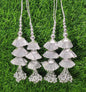 Silver/ Gold Indian Beaded Tassel for Saree Blouse Lehenga Embellished HandBags Dupatta Decorative dress Latkan for Women 1 Pair