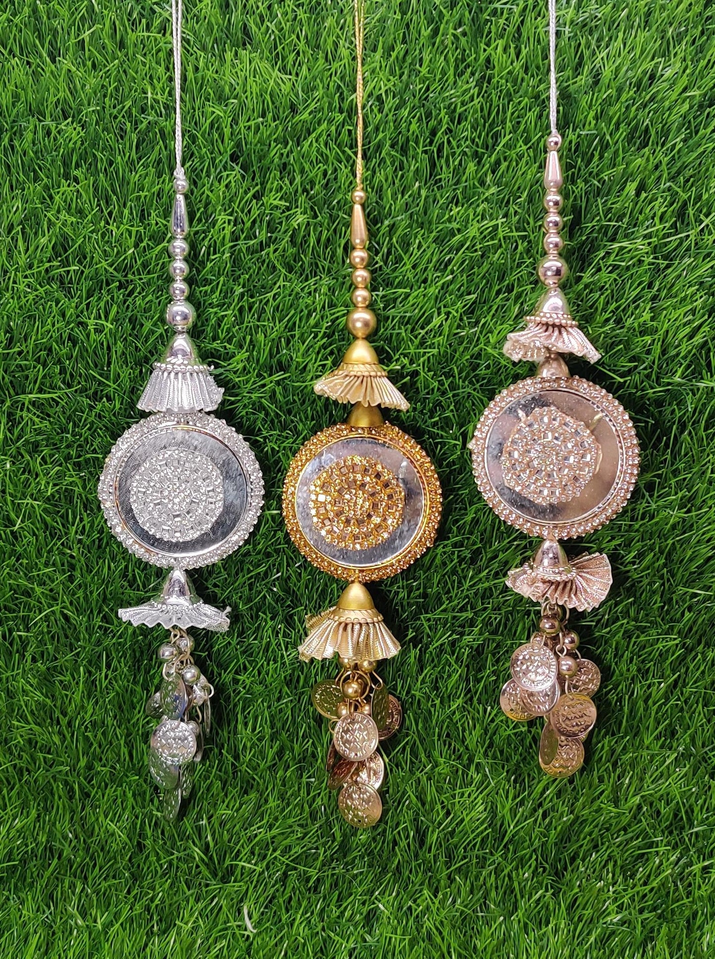 Silver/ Gold/ Rose Gold Indian Beaded Tassel for Saree Blouse Lehenga Embellished HandBags Dupatta Decorative dress Latkan for Women 1 Pair