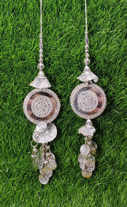 Silver/ Gold/ Rose Gold Indian Beaded Tassel for Saree Blouse Lehenga Embellished HandBags Dupatta Decorative dress Latkan for Women 1 Pair