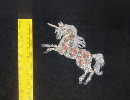 Handmade Indian Beaded Shoulder Applique Patch - Sewing Embellishment for Dresses, Cushions, Crafting, and Bags, 1 Piece